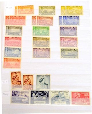 Lot 108 - Bahamas. Mainly mint, all reigns in a blue stockbook. Includes 1948 Tercentenary of Settlement...