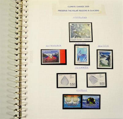 Lot 118 - Polar Regions - Climate Change 2009. A small mint collection in a red multi ring album