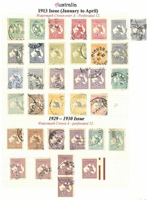 Lot 152 - Australia. A 1913 to 1956 mint and used collection, on loose album pages