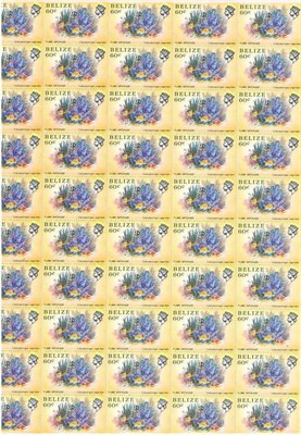 Lot 155 - Belize. 1984 Corals/Fish. 1c, 10c, 25c and 50c unmounted mint, full sheets. All showing Queens...