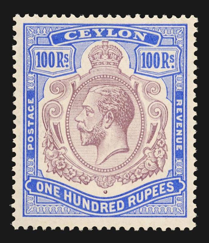 Lot 171 - Ceylon. 1927 100r fine mint. Brandon Cert 1979