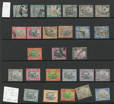 Lot 192 - Federated Malayan States. A range of mint and used from 1901  on two stock pages. Stc £4000