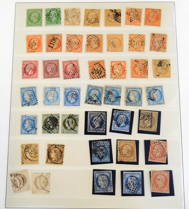 Lot 194 - France. A tan Lindner album housing an untidy 1853 to 1932 mint and used collection with some...