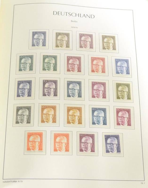 Lot 203 - Germany West and Berlin. A 1968 to 2000 West German mint collection in two albums. Includes...