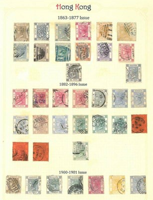 Lot 207 - Hong Kong. An 1863 to 1948 mint and used collection on loose album pages. Includes 1948 $10...