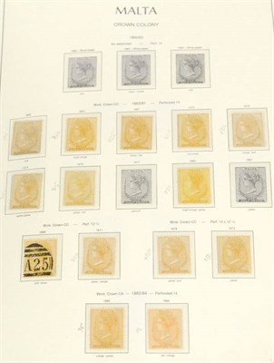 Lot 222 - Malta. An 1863 to 2002 near complete mint and used collection in a hingeless Lighthouse album....