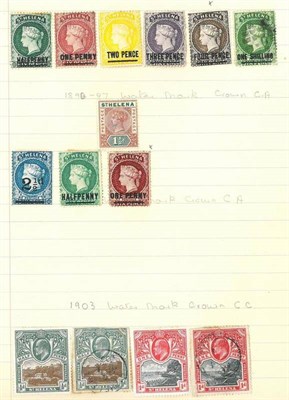 Lot 239 - St. Helena. An 1884 to 1946 mint range on loose pages. Notes 1884 various to 1s, 1903 to 2s,...