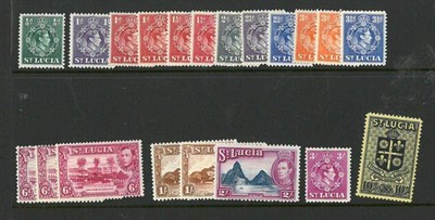 Lot 243 - St. Lucia. 1938 - 1948 definitive set, fine mint. 1949 - 1950 definitive set, fine mint. 1964 -...
