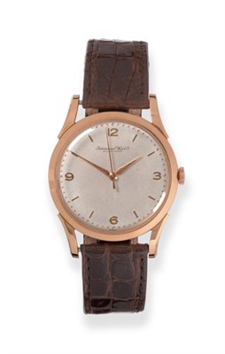 Lot 149 - An 18ct Gold Centre Seconds Wristwatch, signed International Watch Co, Schaffhausen, circa...