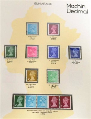 Lot 270 - Great Britain. A 1969 to 1983 unmounted mint Machin collection including Regionals and booklet...
