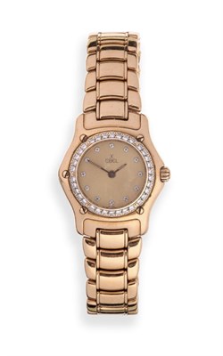 Lot 156 - A Lady's 18ct Gold Wristwatch, signed Ebel, model: 1911, circa 2000, quartz movement, champagne...