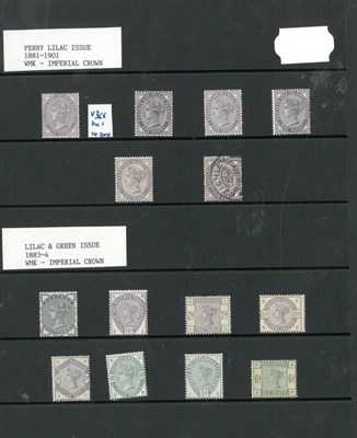 Lot 304 - Great Britain. A collection of Queen Victoria mint middle to later issues on stockcards, with...