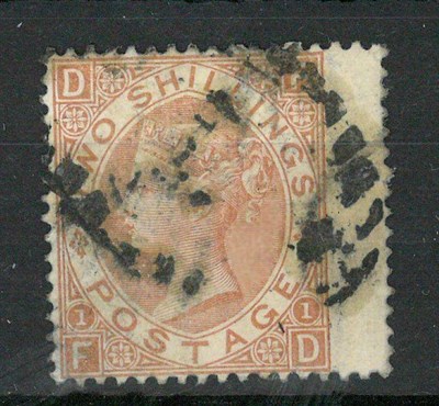 Lot 332 - Great Britain. 1880 2s brown F-D wing, used. Cat £4200
