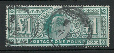 Lot 338 - Great Britain. £1 Dull blue green, used