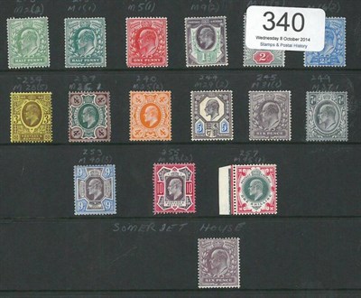 Lot 340 - Great Britain. 1902 - 1912 1/2d to 1s mint