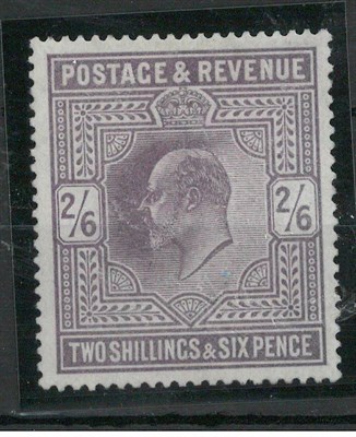 Lot 342 - Great Britain. 1902 - 1911 2s6d dull purple on chalk surfaced paper, unmounted