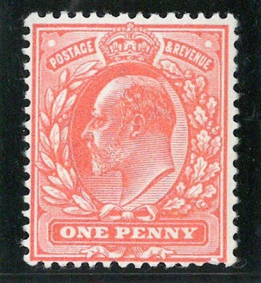 Lot 354 - Great Britain. 1911 1d aniline pink perf 14 unmounted mint  SG MG6(8) BPA Cert 1995