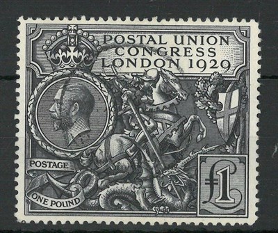 Lot 363 - Great Britain. 1929 £1 UPU well centred, good used