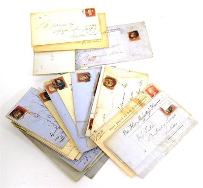 Lot 388 - Great Britain. A bundle of over forty Queen Victoria covers and entires, each bearing 1841 1d...