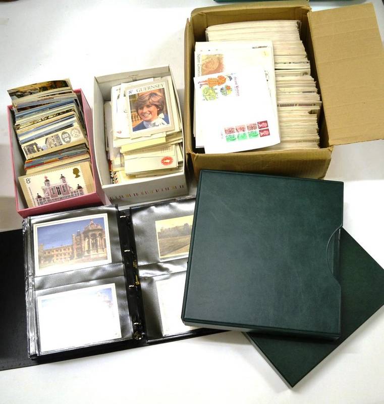 Lot 82 - A Glory Box, empty Australian albums in two boxes (including a range of Lindner).Two boxes of Great