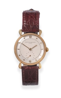 Lot 187 - An 18ct Gold Wristwatch, signed Vacheron & Constantin, circa 1952, (calibre 458/3B) lever...