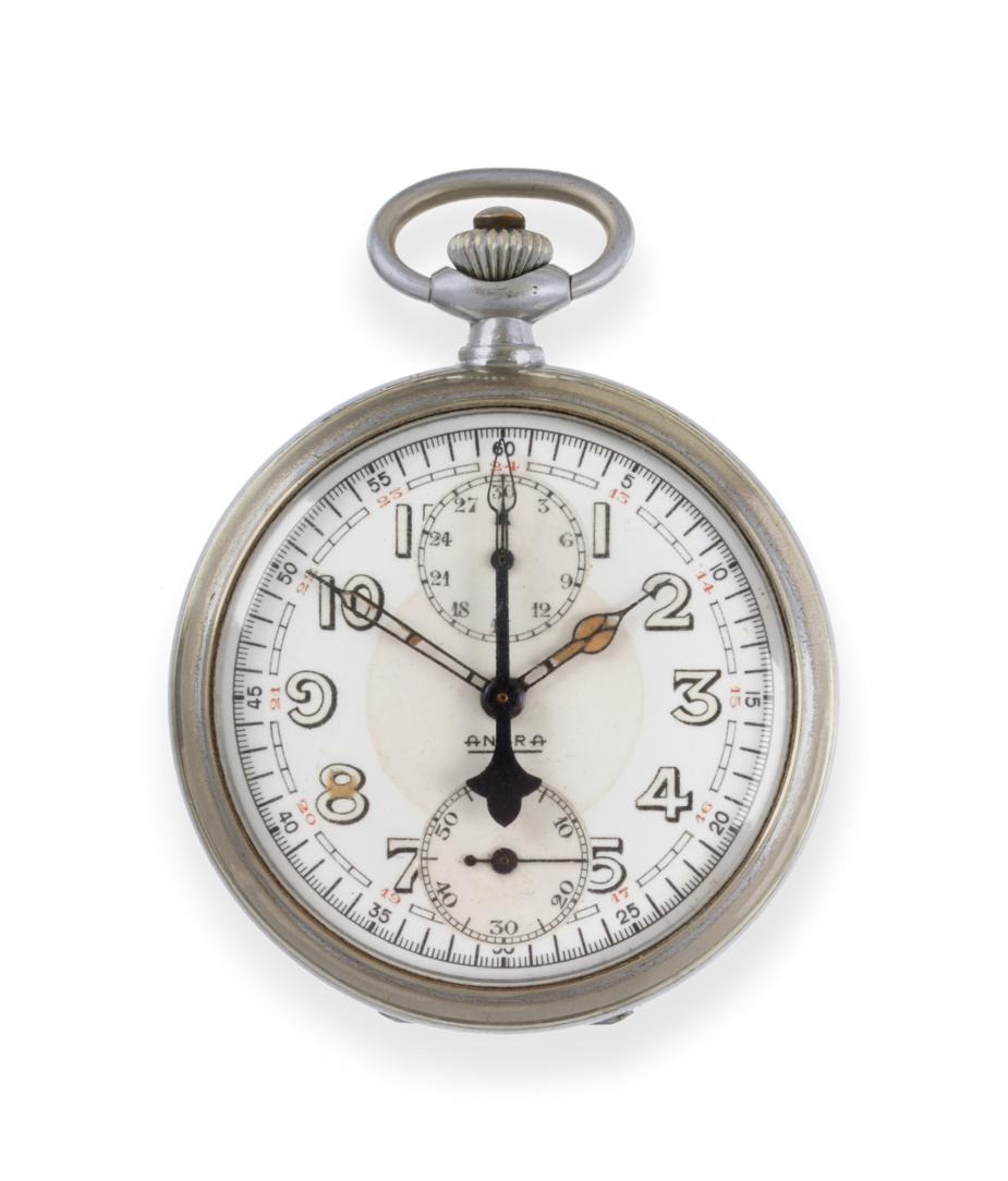 Lot 198 - A Second World War Period Military Single Push Chronograph Pocket Watch, made for the German...