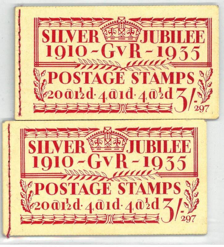 Lot 393 - Great Britain. Two 1935 3s Silver Jubilee unused booklets. Both edition 297