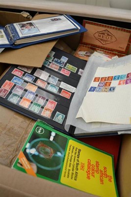 Lot 21 - World in Albums, Stockbooks, and loose. Also FDC's etc., in three boxes