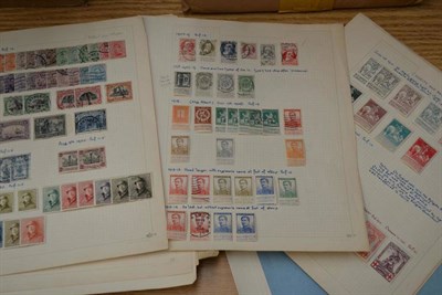 Lot 25 - A Box Containing Belgium in two Davo albums, two Lindner albums, a green stockbook and loose...