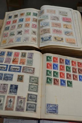 Lot 45 - All World in Three Albums and loose in tins. Also an 1953 Stanley Gibbons catalogue