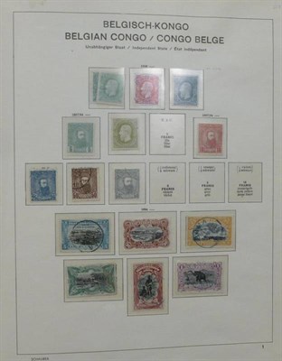 Lot 83 - Belgian Congo and Ruanda. An 1886 to 1961 mint and used collection in a red Schaubek album