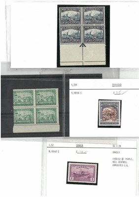 Lot 99 - Canada, Newfoundland, South Africa and Trinidad. Canada 1950 $1, well centred unmounted;...