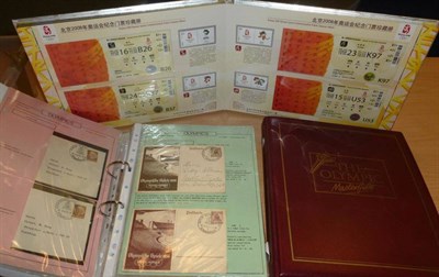 Lot 110 - Olympic Games. A collection of stamps (imperf and perf), M/S's, sheets, covers, cards, tickets etc