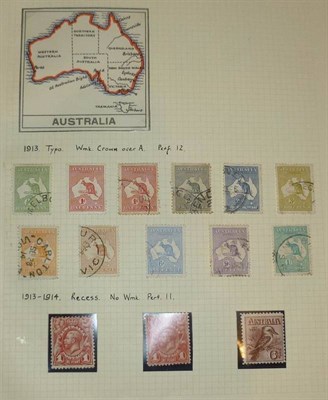 Lot 134 - Australia. A 1913 to 1980 mint and used collection in a green Falcon album. Better include 1914...