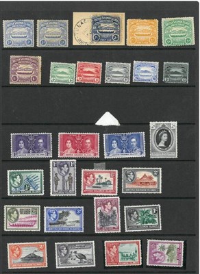 Lot 154 - British Solomon Islands. A selection of mint and used on loose album pages and a stock card