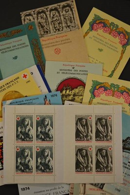 Lot 183 - France. Red Cross booklets 1960, 1964, 1965 (2), 1967, 1968, 1969, 1970,1971, 1972, 1973, 1974,...