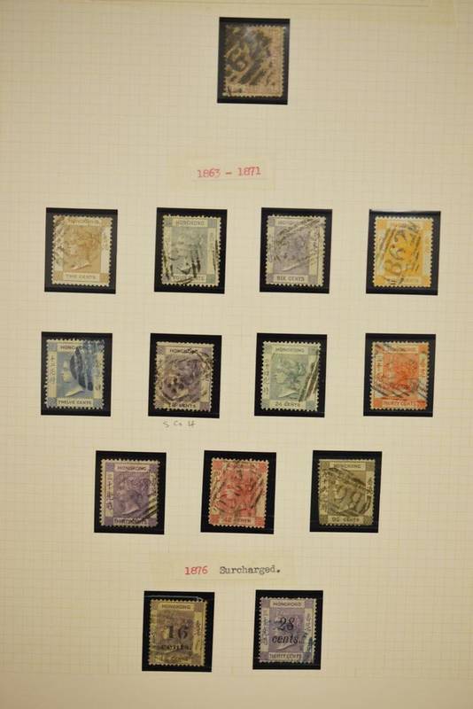 Lot 198 - Hong Kong. A 1863 to 1993 mint and used collection in two red multi ring albums. Noted 1876...