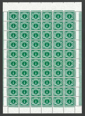 Lot 206 - Ireland. 1942 1/2d Postage Due, unmounted part sheet of sixty. SGD5