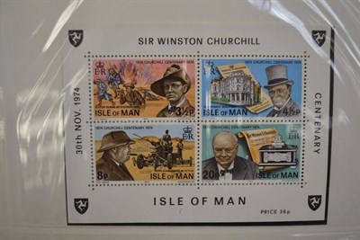 Lot 208 - Isle of Man. A 1973 to 1996 in four boxed Lindner albums housing a mint collection. Includes FDC's