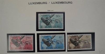 Lot 219 - Luxembourg. A Schaubek album housing an 1852 to 1990 mint and used collection. Noted 1949 UPU...