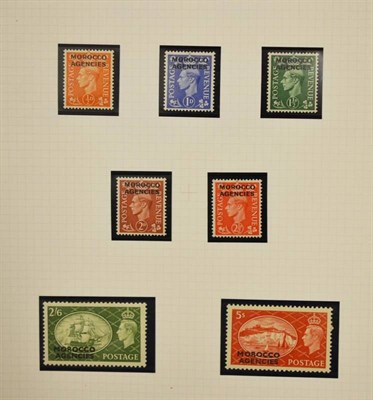 Lot 228 - Morocco Agencies. A mint and used collection in a red multi ring album