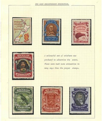 Lot 237 - New Zealand. The 1906 Christchurch Exhibition. Twelve well presented album pages bearing seven...