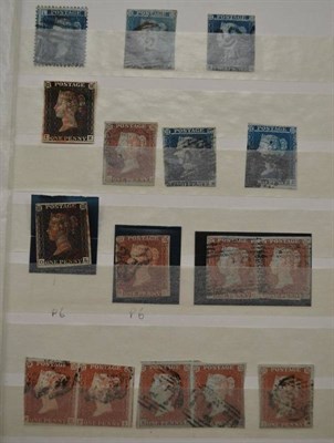 Lot 320 - Great Britain. A red pocket size stockbook housing all eras. Includes two 1840 1d blacks L-E,...