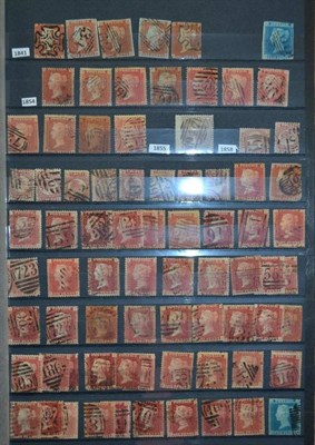 Lot 332 - Great Britain. Two large maroon stockbooks housing a used range from 1841 to 2008. A further...