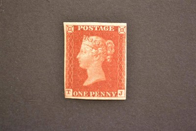 Lot 402 - Great Britain. 1841 1d red T-J, four margins, unused