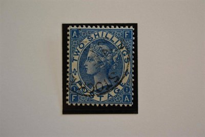 Lot 419 - Great Britain. 1867 2s deep blue F-A. Fine used