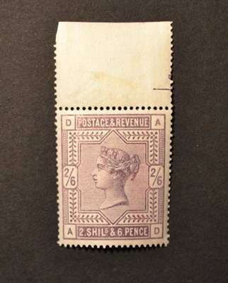 Lot 431 - Great Britain. 1883 2s6d lilac A-D marginal. Hinged on margin