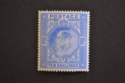 Lot 441 - Great Britain. 1902 10s ultramarine, fresh mint. Surface rub not detracting