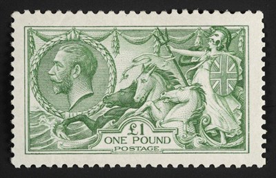 Lot 449 - Great Britain. 1913 £1 Sea horse, well centred. Fresh mint