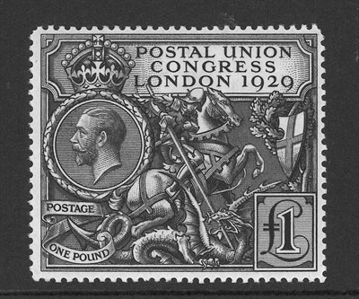 Lot 455 - Great Britain. 1929 £1 U.P.U., fine mint